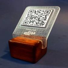 استند QR پایه چوبی